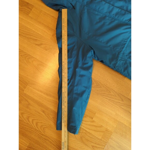 LL Bean Winter Warmer Jacket Womens Large Petite Blue Sherpa Fleece Coat Hooded - Picture 3 of 9